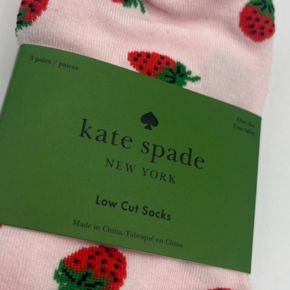 Kate Spade Low Cut Socks Strawberries 🍓 - Picture 2 of 5